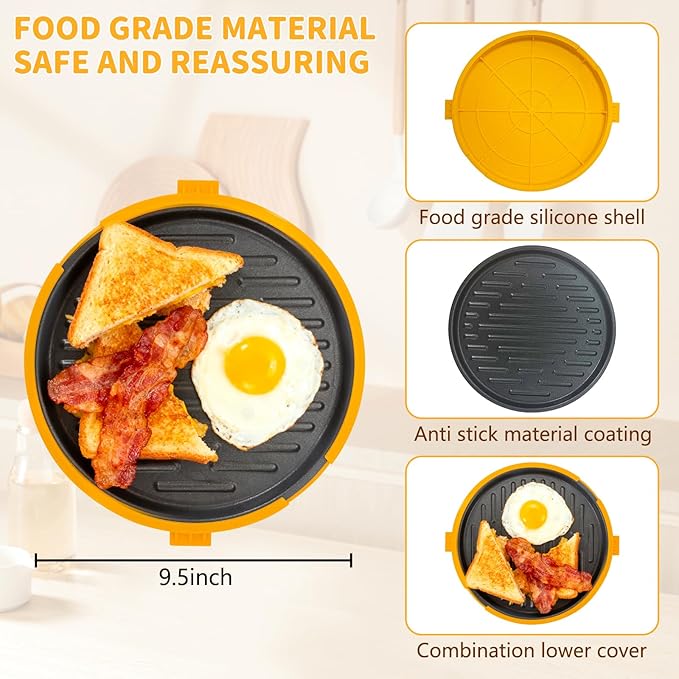 9.5" Microwave Grill Pan & Crisper Tray - Image 6