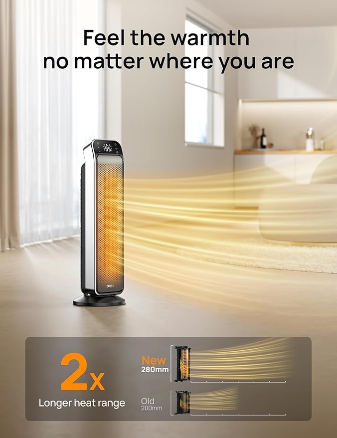 DREO Space Heater Indoor, 3 Modes, Overheating & Tip-Over Protection, Electric - Image 3