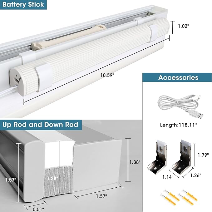 SmartWings Motorized Cellular Shades, Honeycomb Blinds Compatible - Image 9