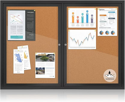 Enclosed Bulletin Board Outdoor Noticeboard by EVERSUPPLY