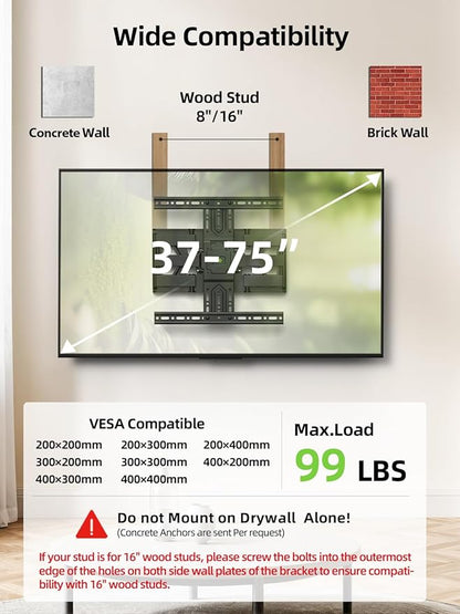 USX MOUNT Ultra Slim TV Wall Mount 37-75 Inch TVs Mount - Image 2