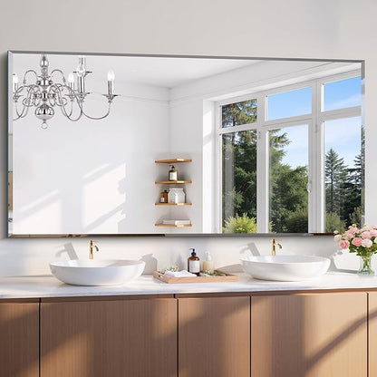 CILIBER Beveled Bathroom Mirror, 30x60 Large Frameless Mirrors by CILIBER