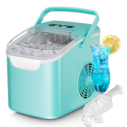 Countertop Ice Maker, 26 lbs/Day ice Production, 2 Sizes, 8 ice Cubes in 6 by AntarcticStar