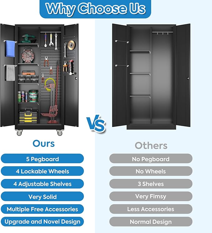 SUXXAN Broom Closet Storage Cabinet - Image 7