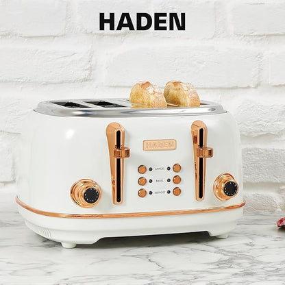 Haden Heritage 4 Slice Wide Slot Stainless Steel Toaster Bundled - Image 7