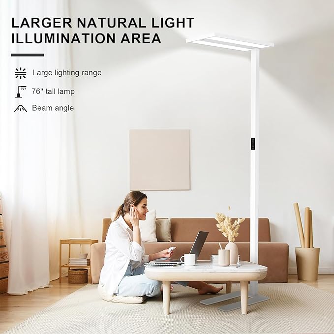 STERREN 76'' Motion Sensor Floor Lamp, 105W Modern LED Floor Lamp, Smart - Image 6