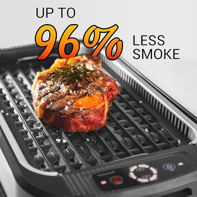 Indoor Smokeless Grill, Techwood 1500W Electric Indoor Grill - Image 5