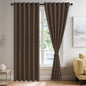 JIUZHEN Brown Blackout Curtains by JIUZHEN
