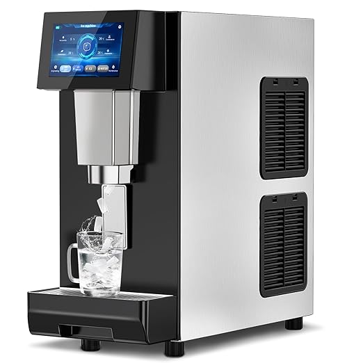 Nugget Ice Maker Machine Countertop, Ice/Water/Ice & Water Optional, 95LBS/24H by RAPSUAR