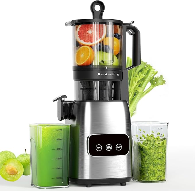 Kndko Juicer Machines with 5.4" Large Feed Chute, Cold Press Juicer by Kndko