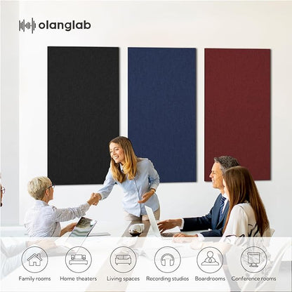 Olanglab Acoustic Panels 2 Pack, Fabric Wrapped Sound Proof Foam Panels - Image 5