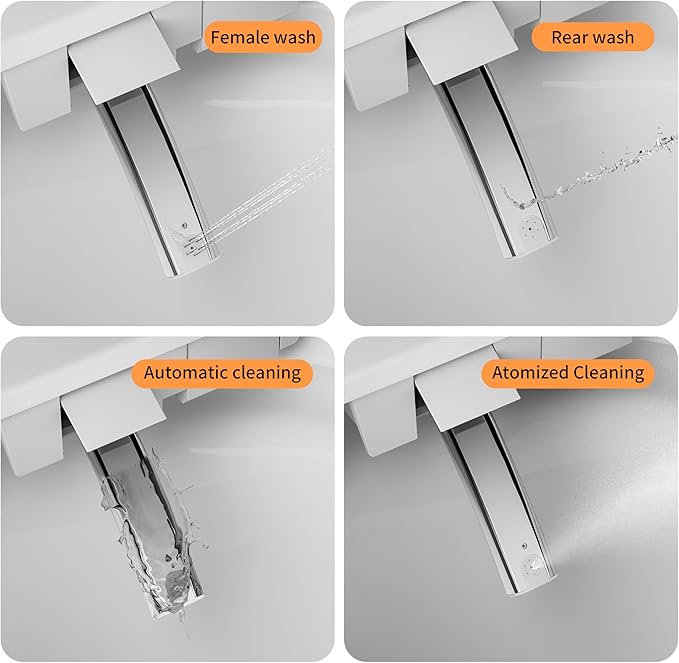 Smart Toilet Bidet with Foot Sensor Flush and Heated Seat, Tankless Toilets - Image 2
