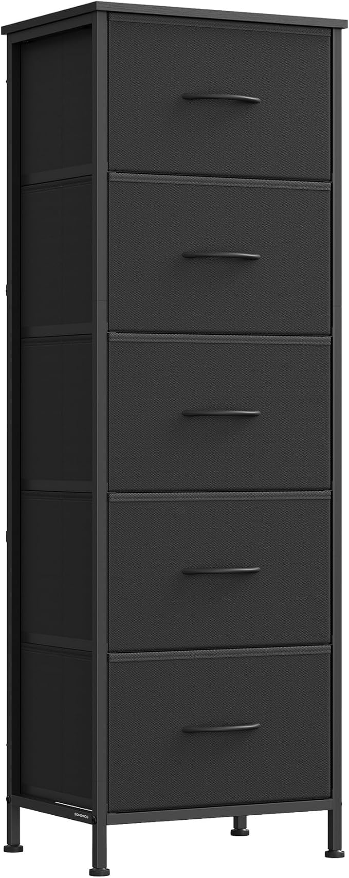 SONGMICS Dresser for Bedroom, Chest of Drawers, 5 Non-Woven Fabric Drawers by SONGMICSbySONGMICSHOME