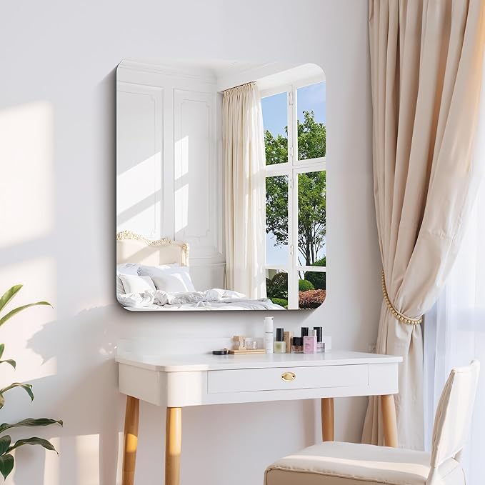 CILIBER Frameless Wall Mirror, HD Shatterproof Vanity Mirror - Image 6