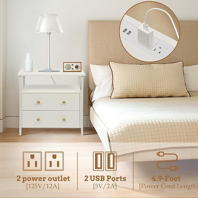 Edbuosy 27 inch Wide Night Stand - Image 5