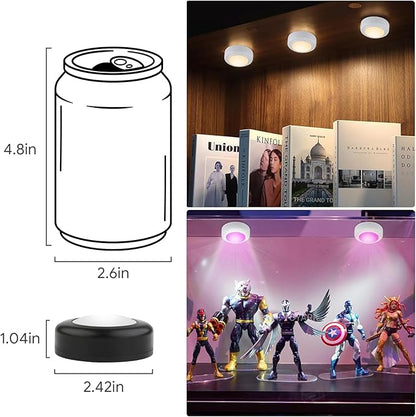 Yiliaw 12 Pack LED Puck Lights Remote Control 16 Color Changeable Under Cabinet - Image 6