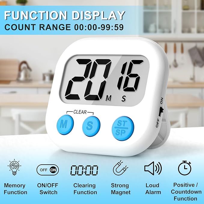 ZILLEEN Classroom Timer for Kids Teachers 6 Pack Digital Timers - Image 2