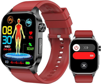 Smart Watch for Men Women, 2.04" AMOLED Color Screen, 24/7 Heart Rate, Blood by Yowow+BIT