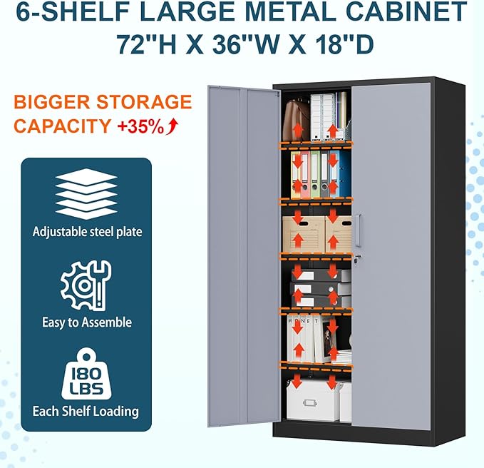MIIIKO Metal Storage Cabinet - Image 4