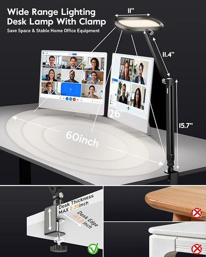 LED Desk Lamp for Home Office, Eye-Care Double-Sided Desk Light - Image 8