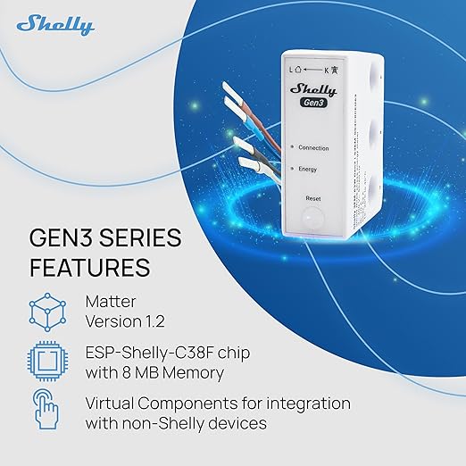 Shelly 3EM-63W Gen3 | Wi-Fi Operated Smart 3-Phase Energy Meter | Home - Image 6