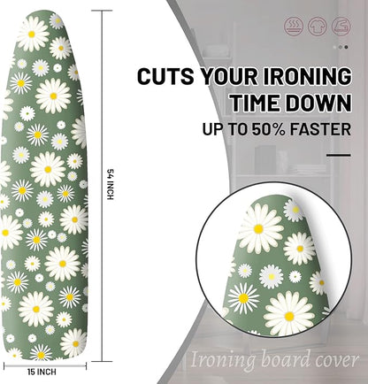 Extra Thick Ironing Board Cover and Pad, 15x54 Ironing Board Cover, Resist - Image 2