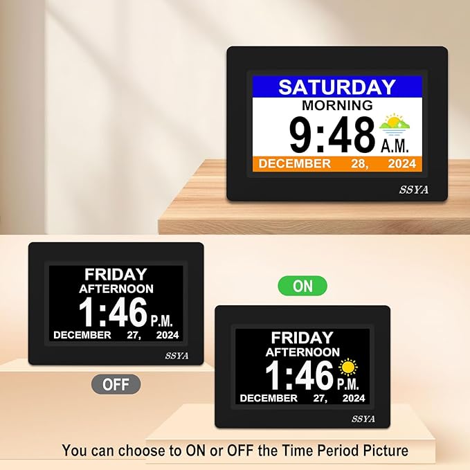 SSYA 7 Inch Calendar Clock - Image 8