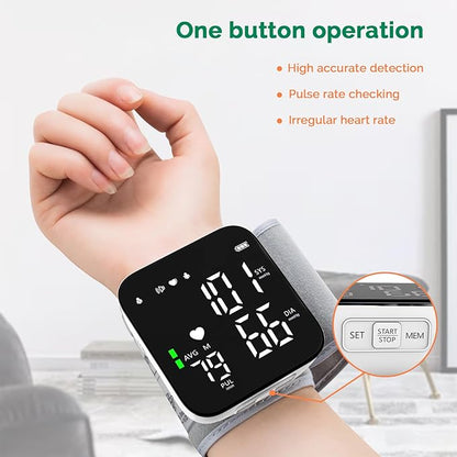 Greetmed Wrist Blood Pressure Monitor Automatic Talking Wrist Blood Pressure - Image 2