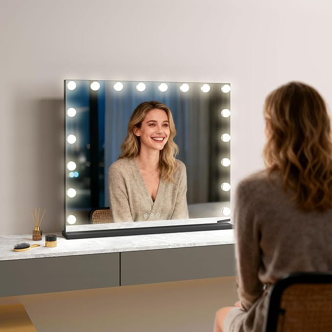 Vanity Mirror with Lights, Makeup Mirror with 17 Dimmable LED Bulbs, 3 Color - Image 4