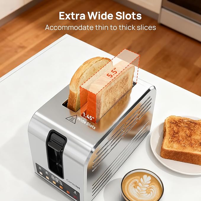 Toaster 2 Slice, Consciot Smart Touch Screen Toasters - Image 3