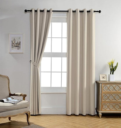 MIUCO Room Darkening Grommet Blackout Window Curtains Panels - Image 2