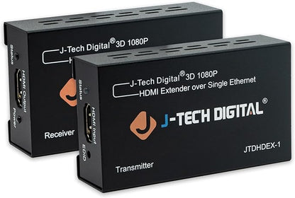 J-Tech Digital HDMI Extender over cat5e/6 1080P@200ft HDMI Balun Over Single by J-TechDigital