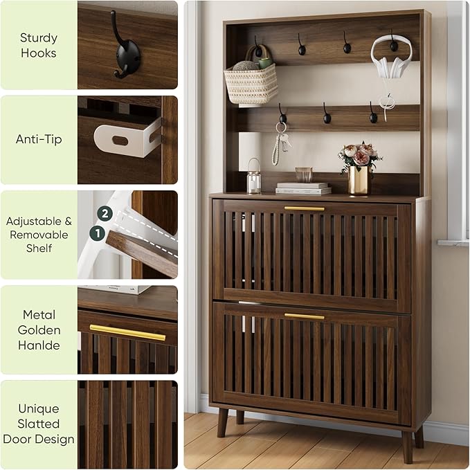 Upgraded 62.99“ Tall Shoe Cabinet - Image 3