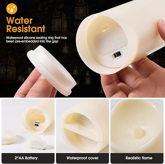 12 Pack Flameless Candles Battery Operated Waterproof Led Candles Candles - Image 4