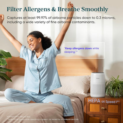 levoit air purifiers for bedroom home pets dorm, close-up detail