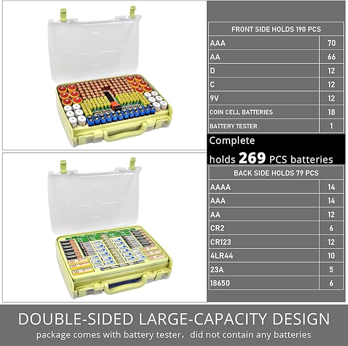 Battery Organizer Storage Holder Box Case - Image 3
