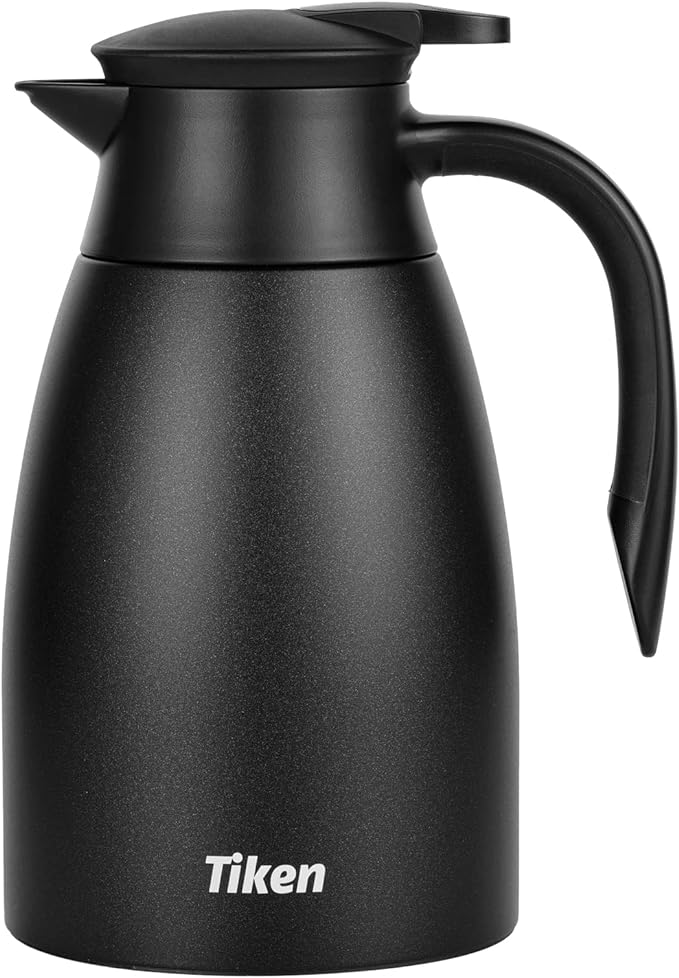 Tiken 51 Oz Thermal Coffee Carafe, Stainless Steel Insulated Vacuum Coffee by WelcometoTikenWare