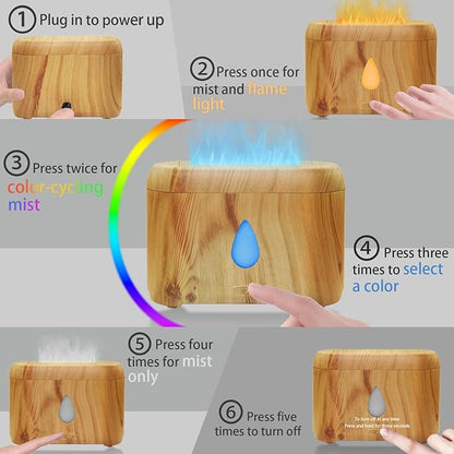 Flame Diffuser for Essential Oils, 200ml Ultrasonic Aroma Diffusers - Image 3