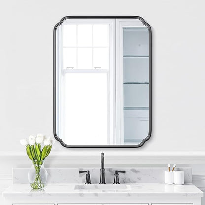 28"x36" Black Bathroom Mirror by FerytangeHome