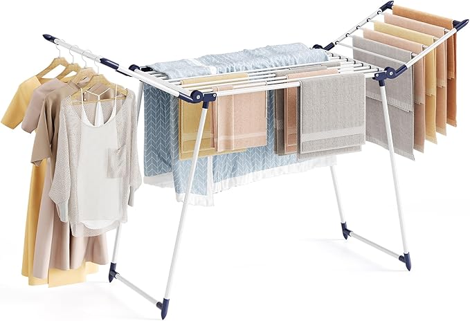 APEXCHASER Clothes Drying Rack Foldable, Large Drying Rack Clothing, Winged by APEXCHASER