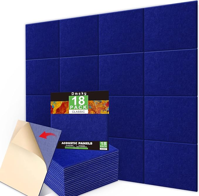 18 Pack Acoustic Panels12"X12"X0.4"Sound Proof Panels by DMSKY