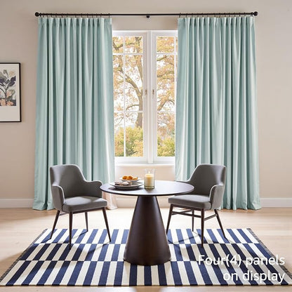 Lazzzy Velvet Blackout Curtains Thermal Insulated Room Window Drapes Super Soft - Image 8