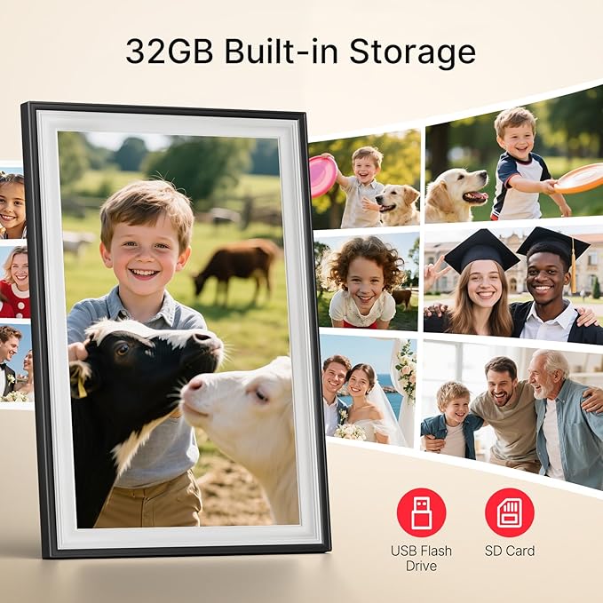 Frameo 10.1" Digital Picture Frame, Smart WiFi Digital Photo Frame - Image 3
