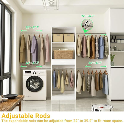 Unikito 8FT Closet System, 96 Inch Walk in Closets Organizer Kit - Image 6