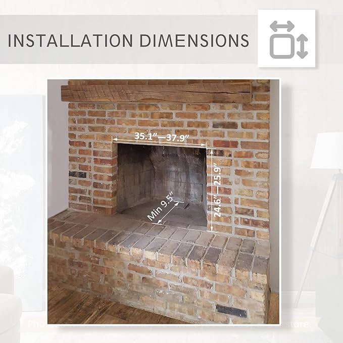 LegendFlame Carl 39" W Electric Fireplace Insert, Fireplace Heater 750/1500W - Image 4