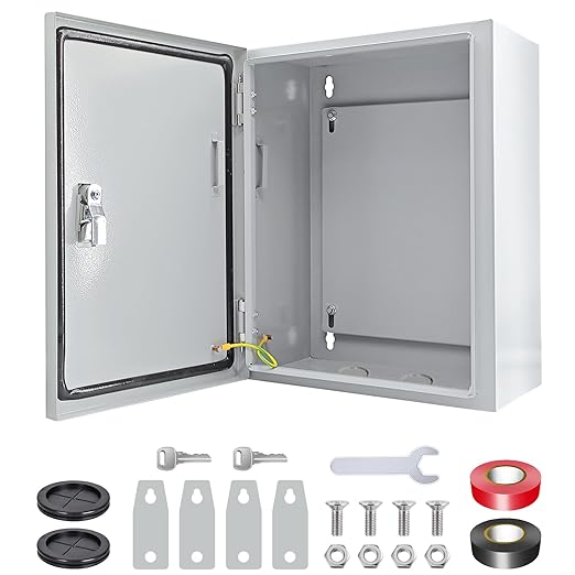 Electrical Box 12 x 10 x 6'' Steel Electrical Junction Box，NEMA 4X Steel by COYXiCE