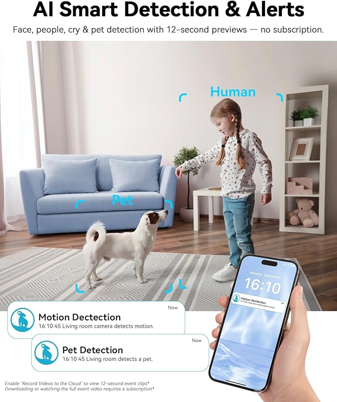 blurams Cameras for Home Security, 2K Pet Camera - Image 5