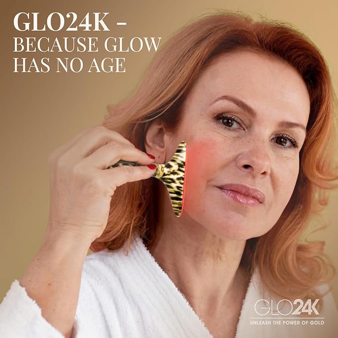 GLO24K Red Light for Face and Neck Beauty Device – Triple LED Action & - Image 7