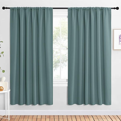 NICETOWN 2 Panels Blackout Curtains, Rod Pocket Window Curtains Room Darkning by NICETOWN