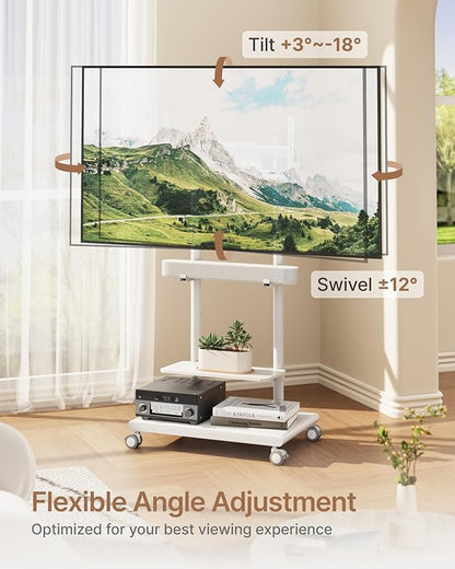 ECOTINY Steel Base Rolling TV Stand - Image 2